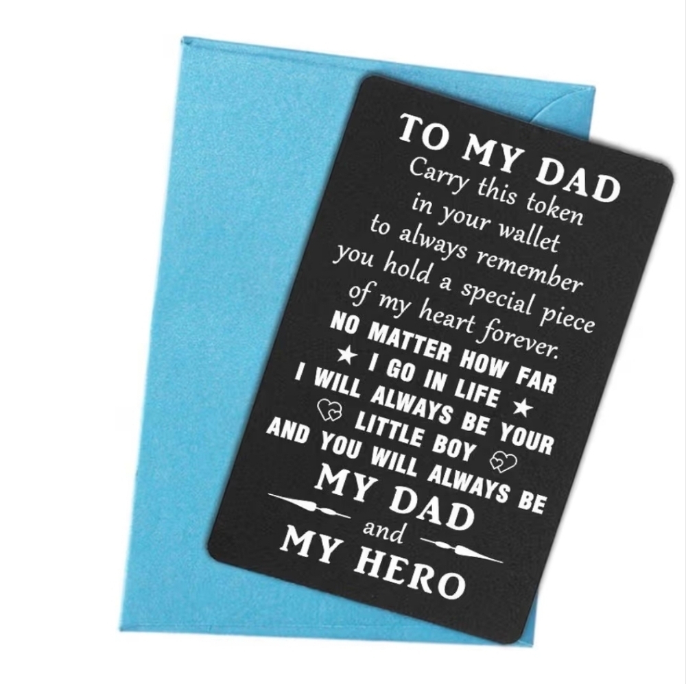 Black Wallet Card for Dad